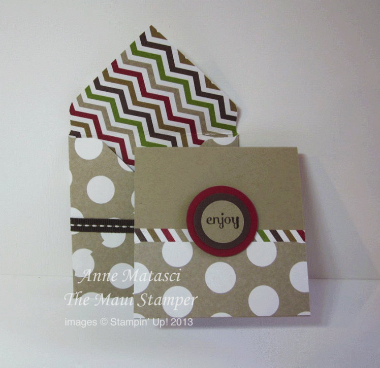 Maui Stamper hand made gift card  and envelope
