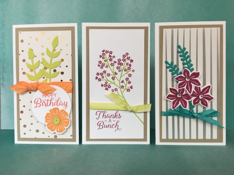 Maui Stamper Stampin' Up! Springtime Foil DSP with Narrow Note Cards