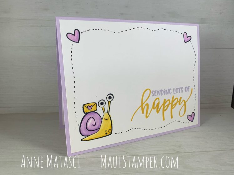 Maui Stamper Stampin Up Snail Mail Pretty Perennials Happy card