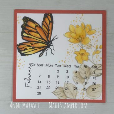 Maui Stamper Stampin Up DIY Easel Calendar February 2021 A Touch of Ink Sale-a-bration